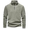 Erkek S Yaka Yüksek Yaka Yarım Fermuarlı Uzun Kollu Günlük Sweatshirt