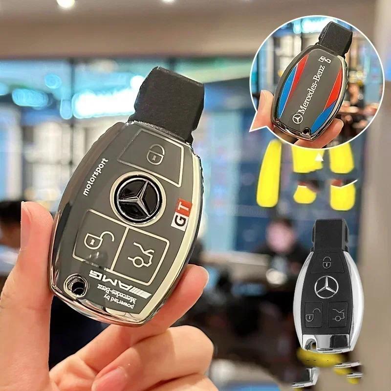 

TPU Car Key Case Cover Shell Holder For Mercedes Benz A B C E Class GLS GLA GLK GLC CLS CLA AMG W204 W205 W212 W463 W176 Styling