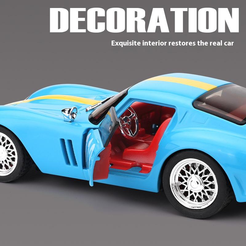 Simulated 1/32 Ferrari Track Version 250-GTO Car Model, Alloy Die-cast, Sound and Light, Children's Toy Car, Birthday Gift