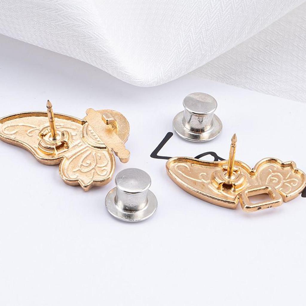 Pants Waist Tightener for Women Butterfly-Shaped Jean Button Waist Tightener 8 Pieces No Sewing Reusable Alloy Clips