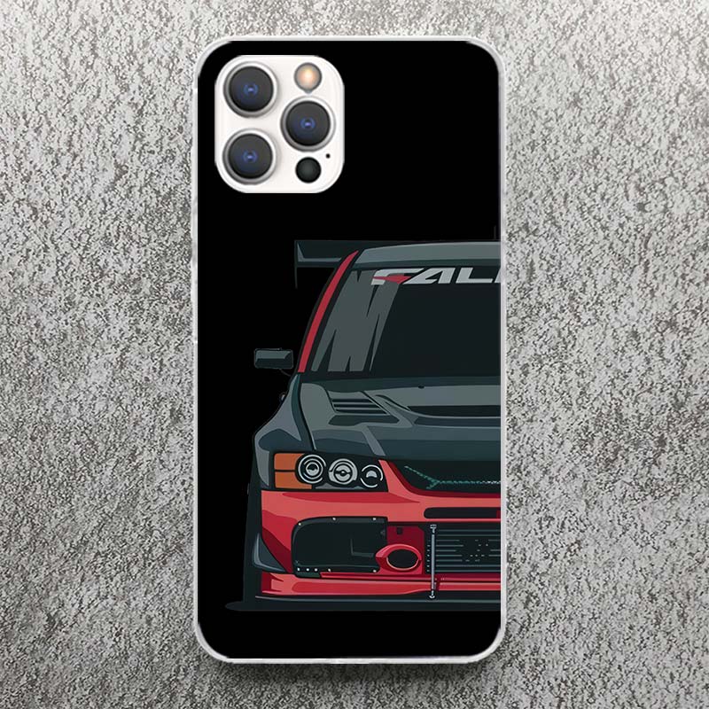 JDM Tokyo Drift Sports Car Male Men Phone Case For iPhone 17 16 15 14 13 12 11 Pro Max Mini Plus Air 7 SE 8 Soft Silicone Print