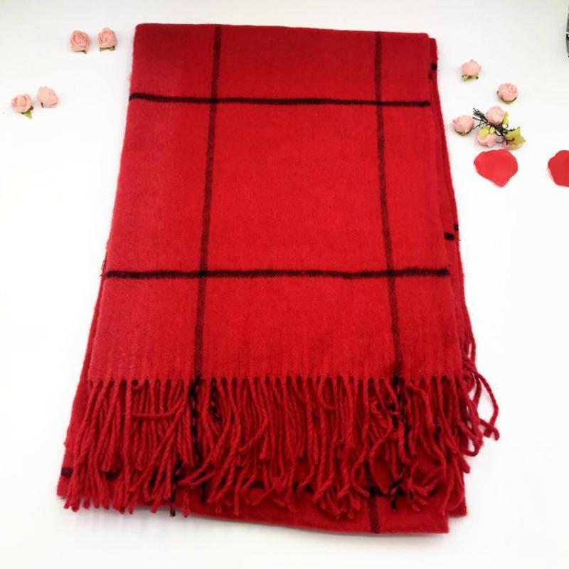 Autumn and winter new plaid wool shawl, warm fashion thickened scarf women, sweet multi-colored shawl