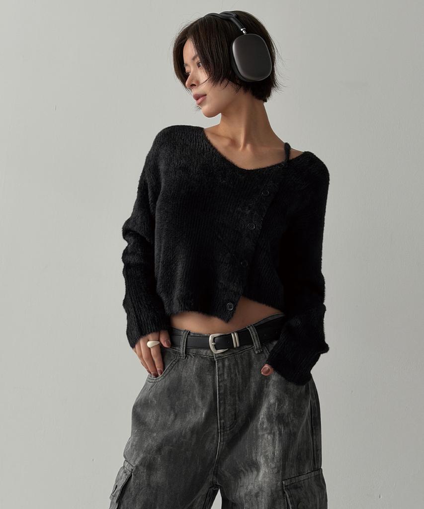 THE GREEN LAB Hairy Soft Knit [Black]