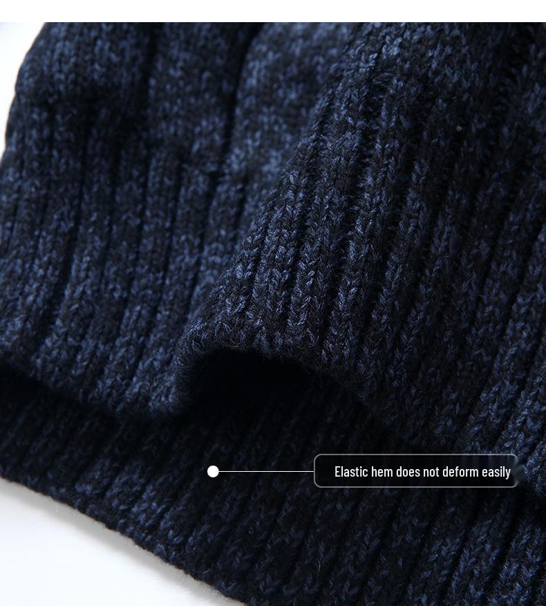 2025 Autumn Velvet-Lined Zipper Cardigan: Stylish, Comfortable, Versatile Wool Sweater