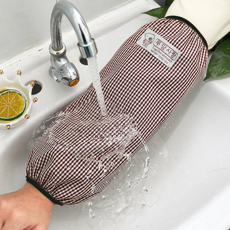 

Waterproof Women s Plaid Oversleeves - Four Seasons, Durable, Anti-Stain, Dudu Bear Print 31*17cm чёрный