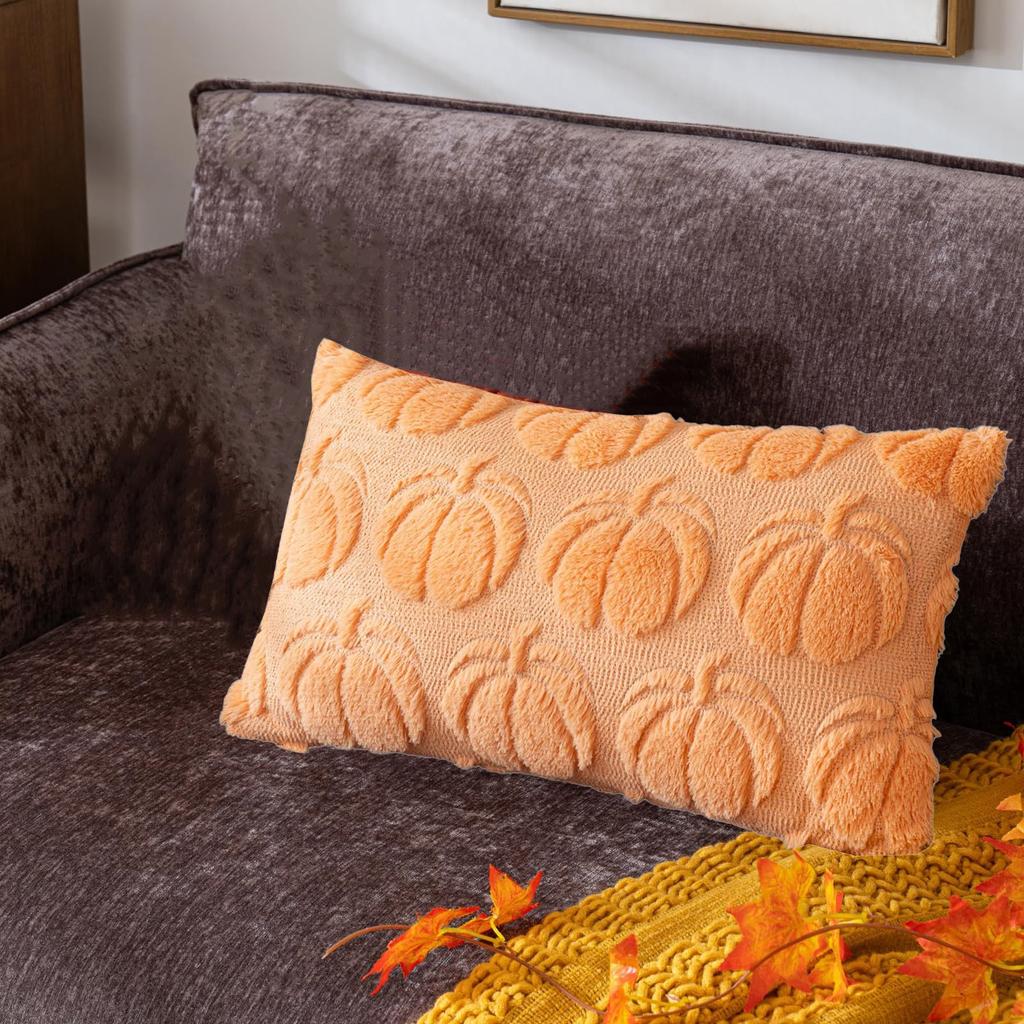 Pumpkin Printed Festival Living Room Sofa Decorative Cushion Cover Rectangle Soft Plush Halloween Throw Pillow Cases 30x50cm