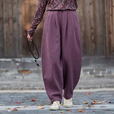 Γυναικεία Χειμερινά Vintage Παντελονάκια Μπλούμερ Μονόχρωμα Ελαστικά Παντελόνια Μέσης Γυναικεία Μακριά Παντελόνια