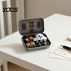 Kids Halloween Party Favor Mini Ghost Tin Box Set, Little Pocket Cute In A Box, Soft Plush Figurine Miniature Scene Spooky Desktop Decor, Gifts