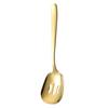 Stainless Steel Soup Spoon Kitchen Flatware Spoon Large Head Serving Ladle for Restaurant Cafeteria Buffet Home