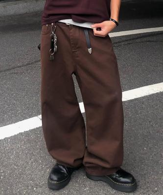 LEIRE Everyday Curved Denim Pants [Brown]