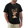 Adorable Reindeer Tshirt Athletic Fit Sports Short Sleeve Top
