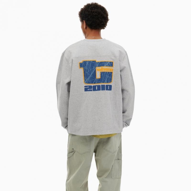 Thisisneverthat Panel Sports Crewneck Heather Grey