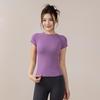 Women's Quick-Dry Short Sleeve Yoga T-Shirt - Tight Fit, Breathable, Ideal for Running & Training