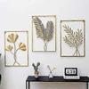 Wall Decoration. Made Of Metal. To Suspend. With The Pattern Of Golden Leaves.