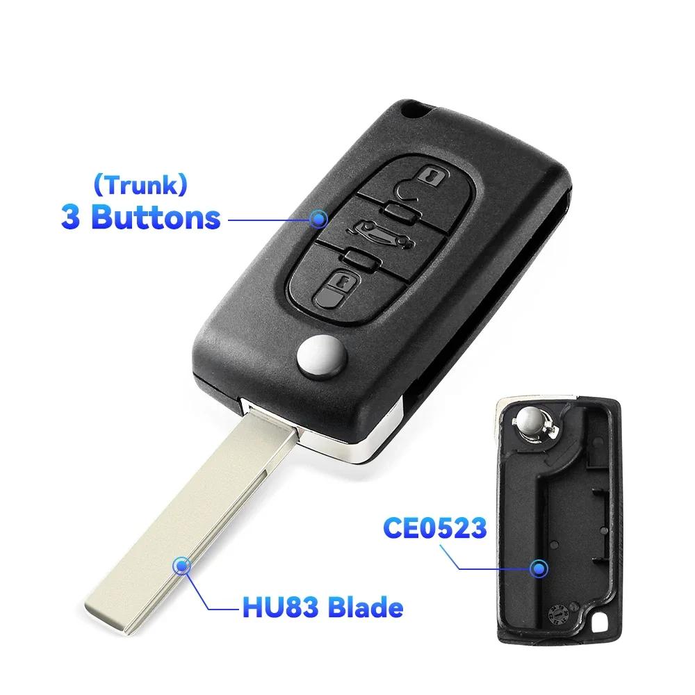Ce0523 Ce0536 For Peugeot 206 408 1/2/3/4/5/6/807 Partner For Citroen C1/2/3/4/5/6/7/8 Xsara Picasso Car Key Case