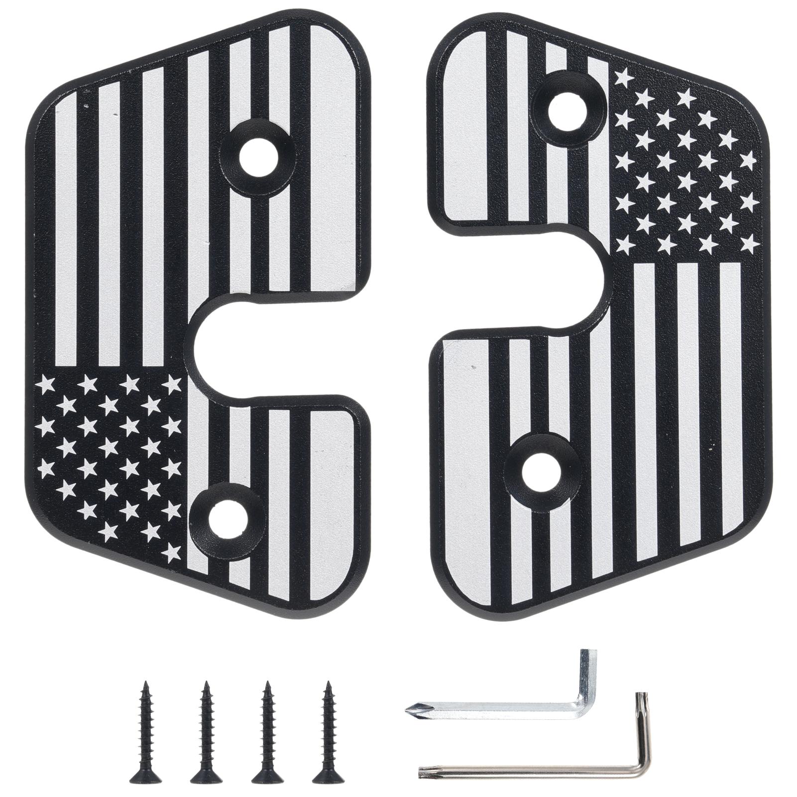 

Ремонтный комплект солнцезащитного козырька, алюминиевые зажимы для солнцезащитного козырька с американским флагом, замена для Jeep Wrangler JK JL Gladiator JT 2018 и далее