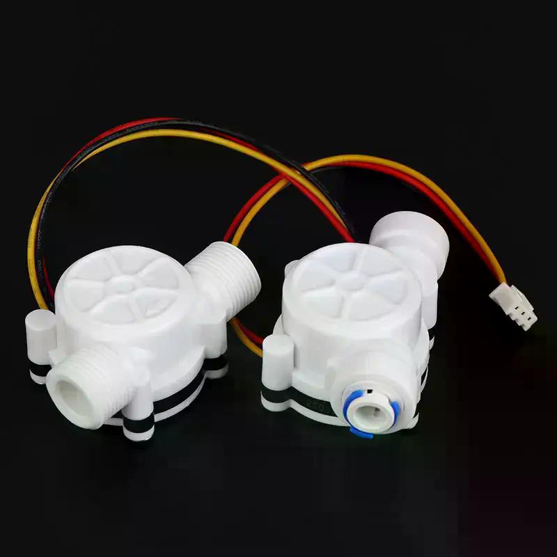White Pe Flow Sensor Series Digital Liquid Flow Sensor Yf S401 S402 G3/4 G1/2 Hall Effect Inline Meter for Ro Machine