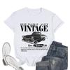 Playtravel Vintage Cars T Shirt for Unisex Aesthetic Streetwear Summer Letter Crewneck Cotton Tops Vintage Washed