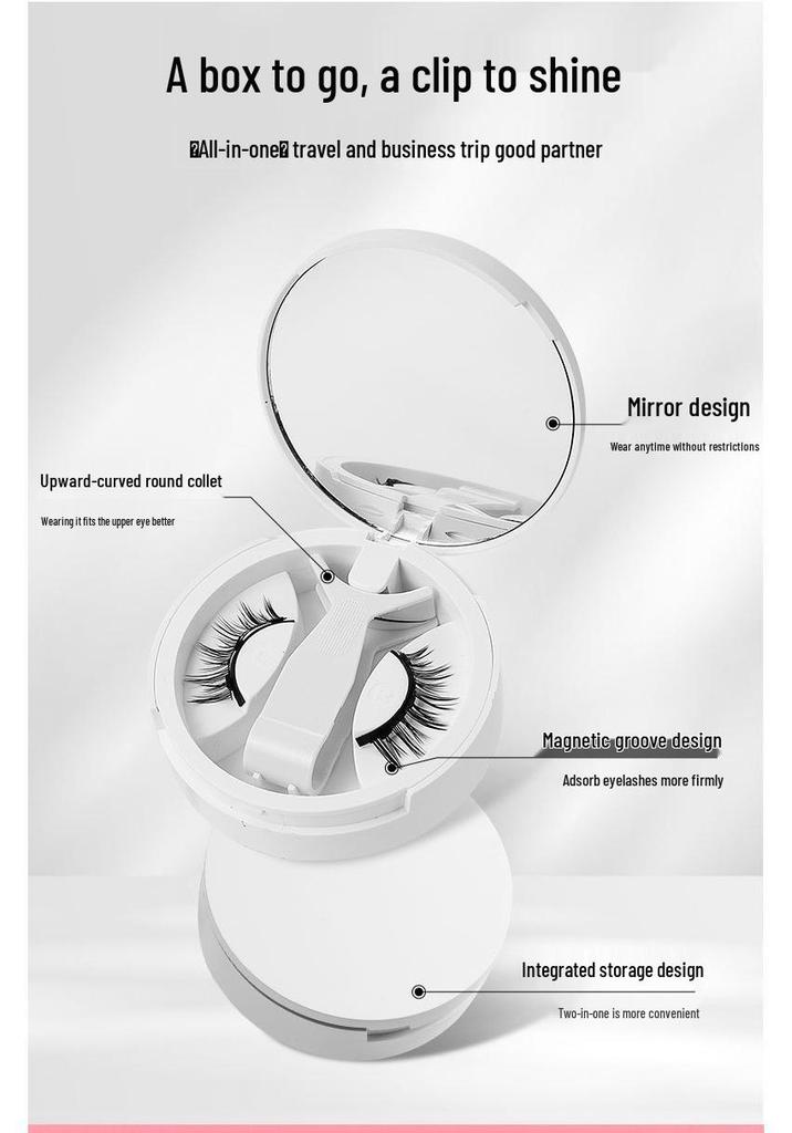 Magnetic False Eyelashes: Natural Set with Easy-to-Use Tweezers and Portable Case