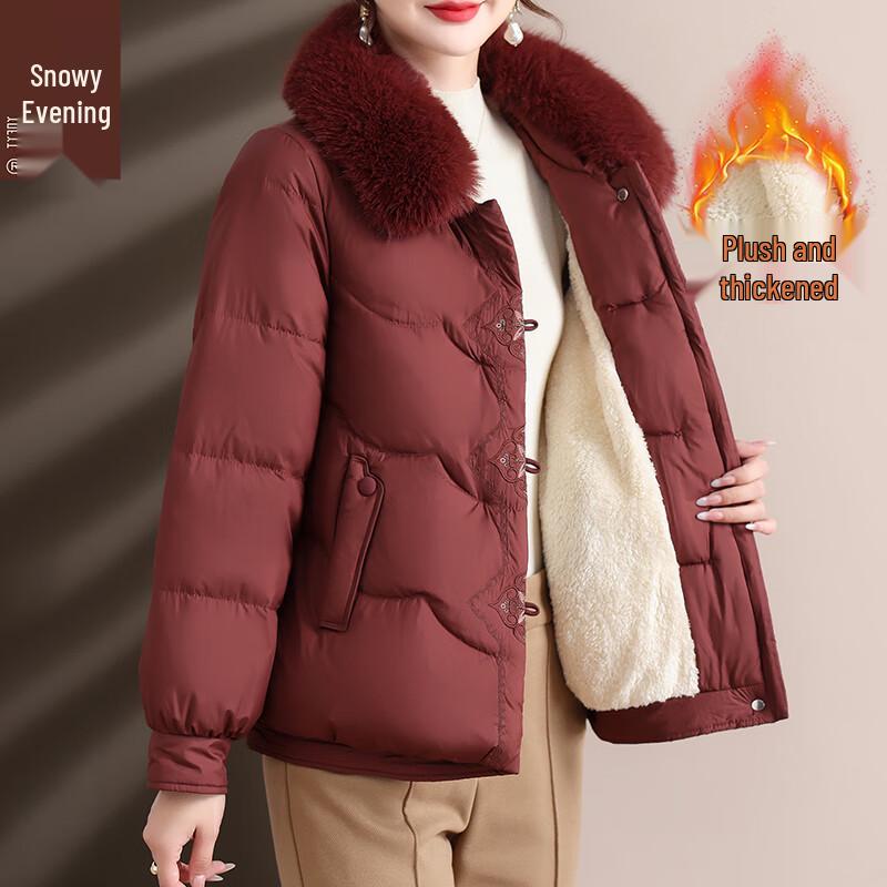 

XUEXI Женское плюшевое теплое зимнее стеганое пальто 3XL