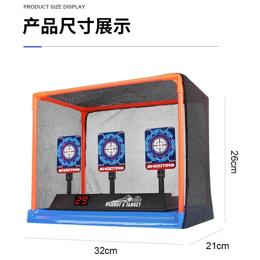 Targets For Nerf Guns Auto Reset Electric Shooting Target Accessories Kids Sound Light Shooting Game Toys High Precision Scoring