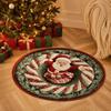 80cm 31.5in 3D Illusion Rug 2D Flat Printed Christmas Doormat Round Vortex Carpet  Christmas