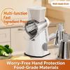 3 Sharp Drums Rotary Cheese Grater 3 in 1 Vegetable Shredder Peanut Nuts Grinder  Garlic Potato