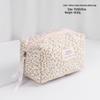 High-Capacity Quilted Floral Cosmetic Handbag