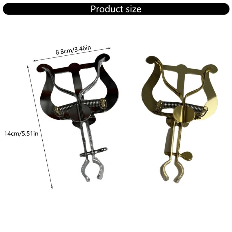 Secure Grip Music Stand Clip for Brass Instruments Metal Construction Foldable Design for Band Practice Performances