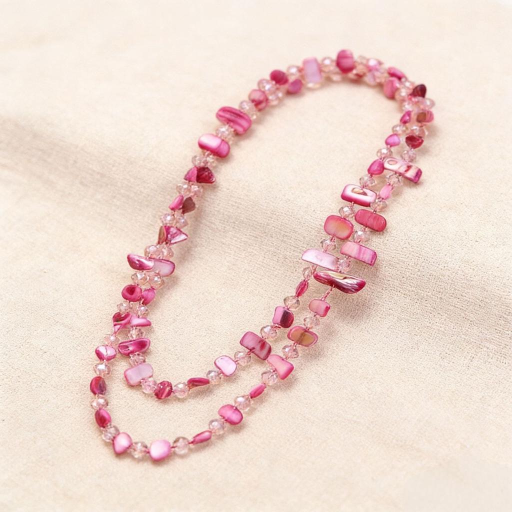 Bohemian Shell Beaded Necklace Light Luxury Niche Vacation Style Collarbone Chain National Style Temperament High Sense Item Decoration