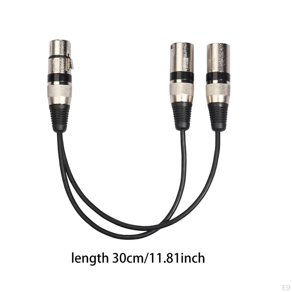 Splitter Cord, 1 XLR Female to 2 Male Y Cable, 30cm for Equelizer