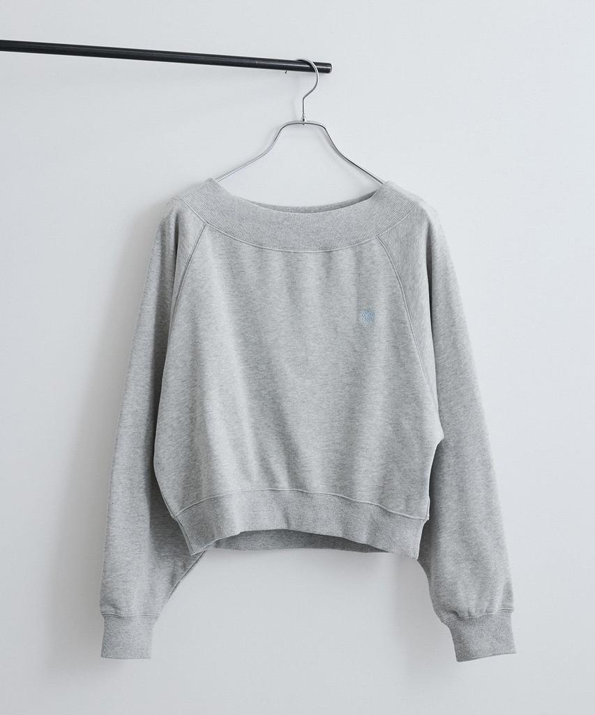 Shoulder Chest Embroidered Sweatshirt Natural Color F [BIS] 2-Way One-Off Pullover, Women's, BVM15140, (16),