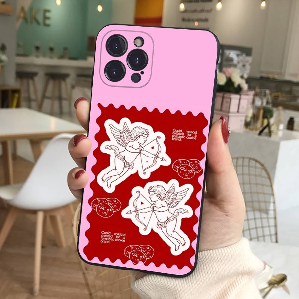 

Middle Ages Retro Cupid Angel Phone Case For IPhone 12 11 13 14 15 16 17 Pro Max Plus Mini Cover iPhone 14pro max