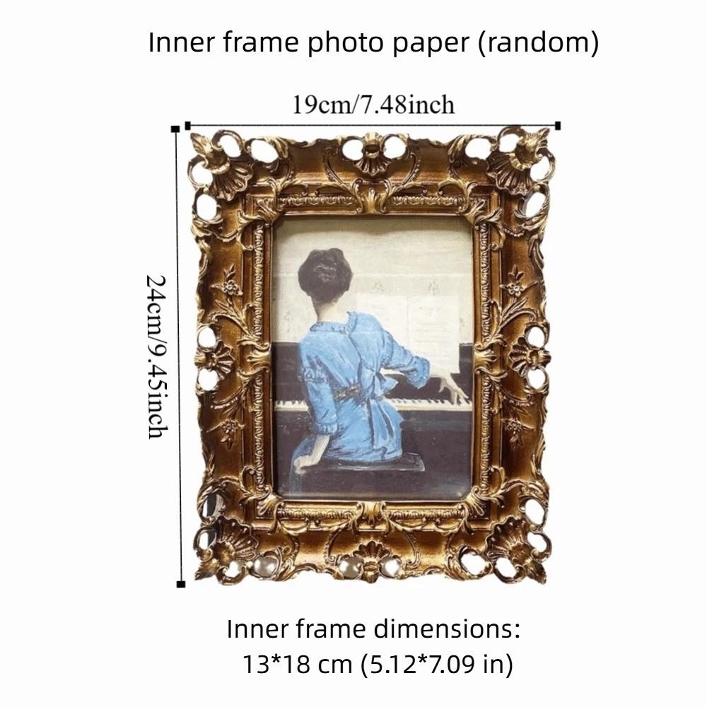 Luxury Ornate Picture Frame Resin Photo Props Frame Ornaments Photo Stand  Studio Decoration