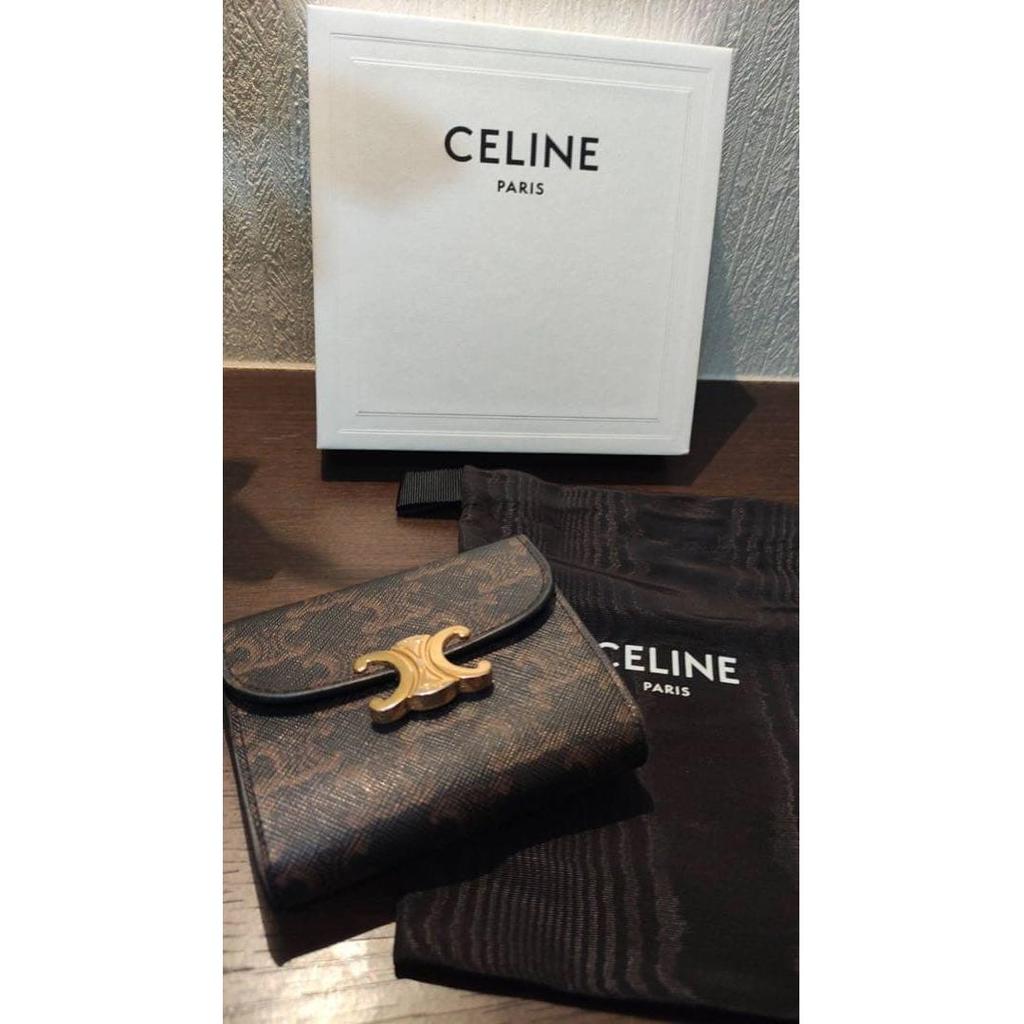 Used CELINE Triomphe Small Wallet All-over Pattern