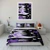 Purple Moon, Hearts, Stripes. Bedding Sets Duvet Cover Sets Duvet Covers Pillowcases(1 * Duvet Cover 2 * Pillowcases Without Duvet Insert)