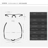 Sport Half Frame Square Prescription Glasses For The Nearsighted Aluminum Magnesium Myopia Spectacles Diopter 0 -0.5 -0.75 To -6