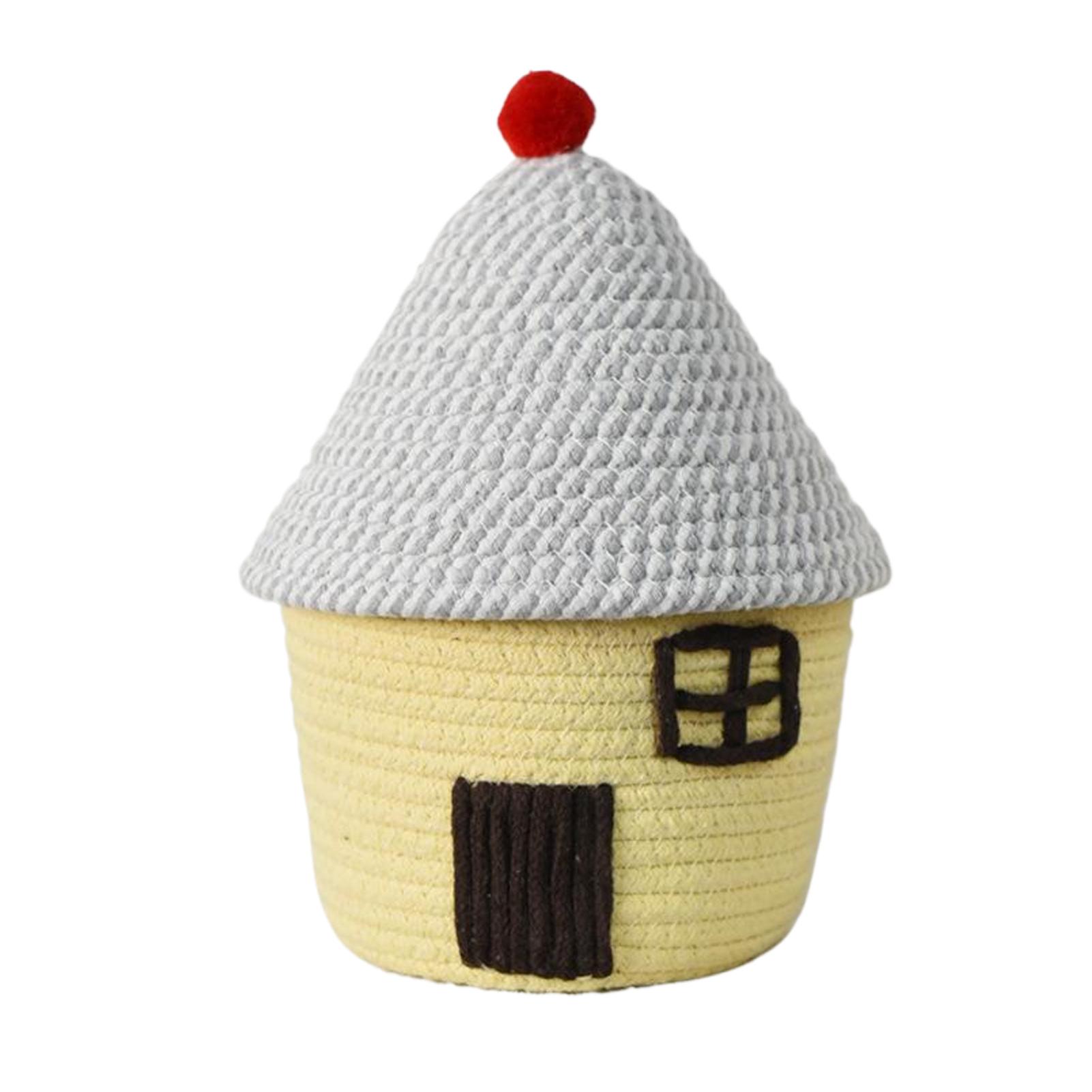 Pattern Cotton Decorative Yarn Weaving Decorative Woven For Home Living Bedroom Creative Storage Basket