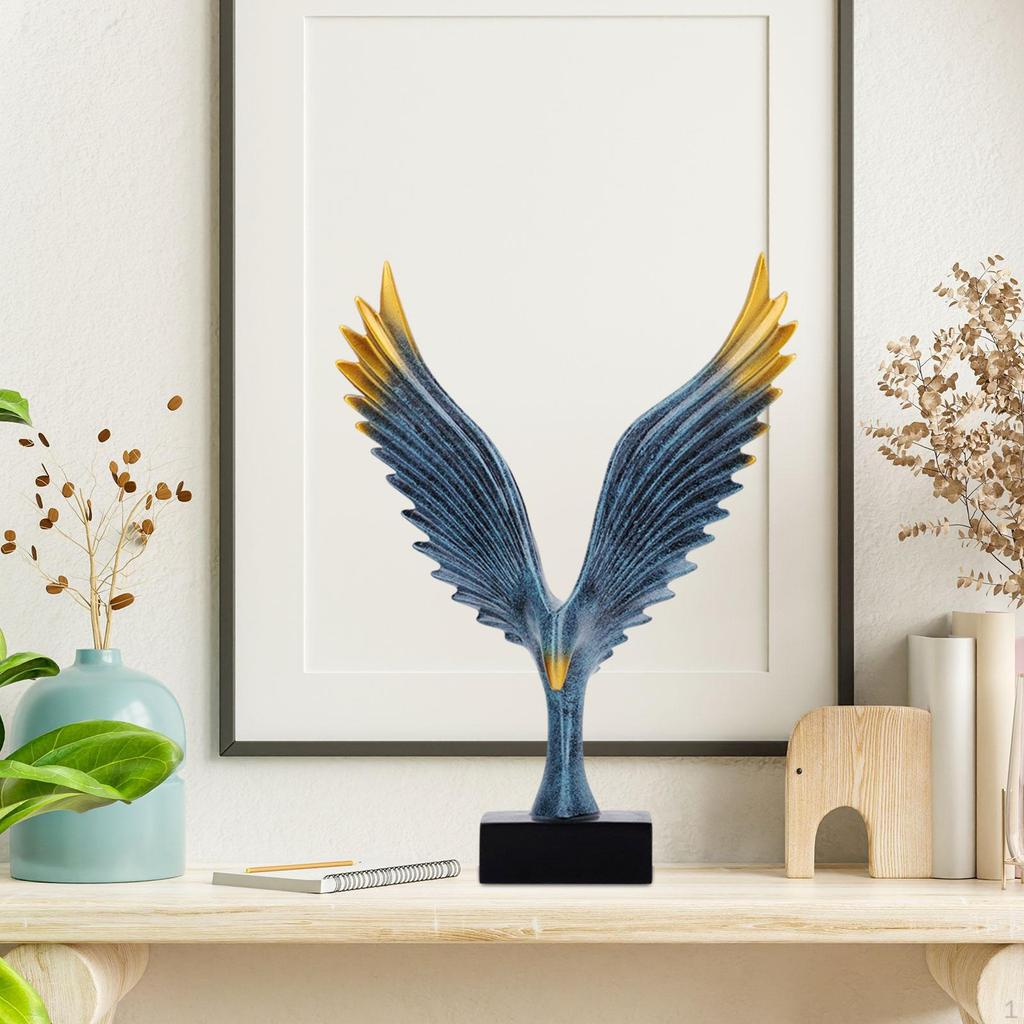 Eagle Statue Collectible Feng Shui Ornament Table Decoration Handmade Bookshelf Desk