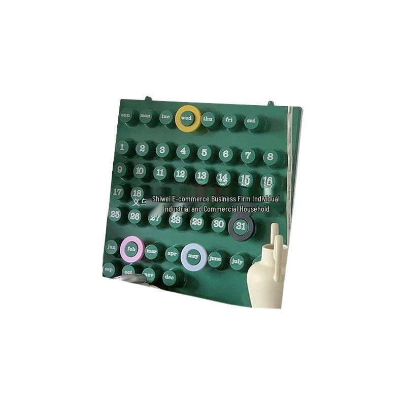 Handgefertigter DIY-Dauerkalender: Personalisierte Tischdekoration und Bürodeko zum Ringwurf 2024