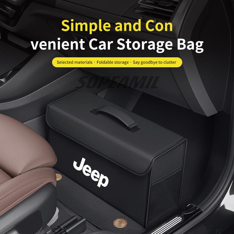 Car Trunk Organizing And Storage Box For Jeep Cherokee Compass Patriot Renegade Trail-Hawk Wrangler JK TJ SRT Auto Accessories