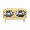 Elevated Dog Bowl Set Multifunctional Easy Cleaning Raised Double Dog Feeding Bowls for Home