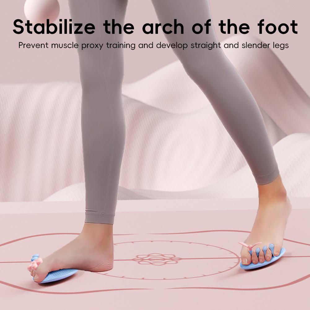 1 Paar Fußgewölbetrainer mit Blumendekorationen Verbessert Hallux Valgus Hoher & Niedriger Fuß Schlankheits-Beinstreckwerkzeuge