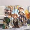 Cardcaptor Sakura charactersPrint Flannel Blanket, High Quality Comfortable for All Seasons, Home Decor, Warmth and Comfort