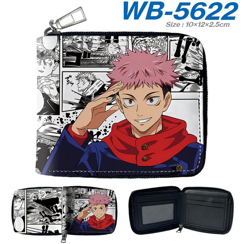 Jujutsu Kaisen Short Wallet Anime Cartoon Leather Bifold Card Holder Coin Purse for Students Men Women