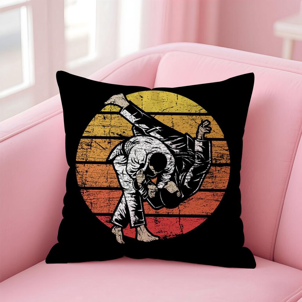 Sportovní Judistické Bojové Umění Povlak na Polštář Domů & Auto Víceúčelový Povlak na Polštář - Oboustranný, Měkký & Odolný pro Každodenní Použití