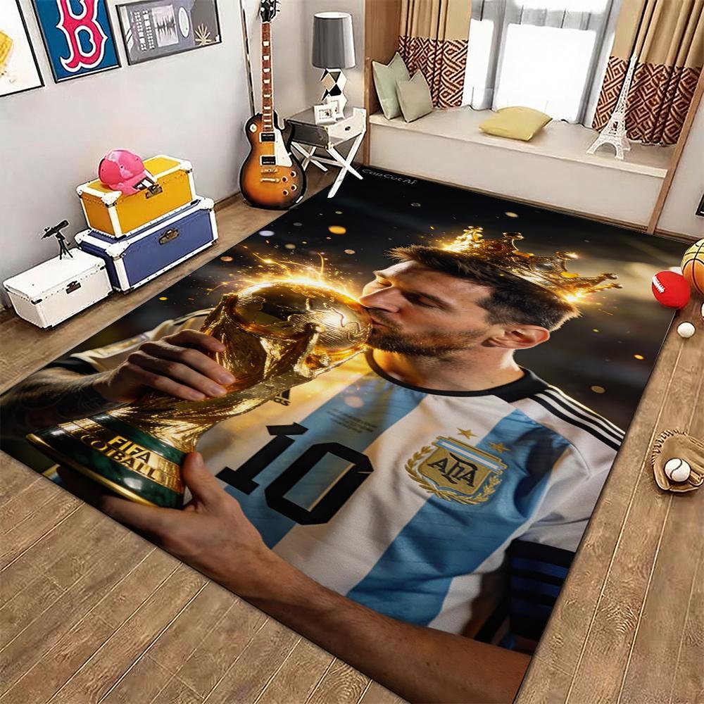 Messi Champion Carpet Floor Mats Printing Art Office Chair Cushion Bathroom Mat