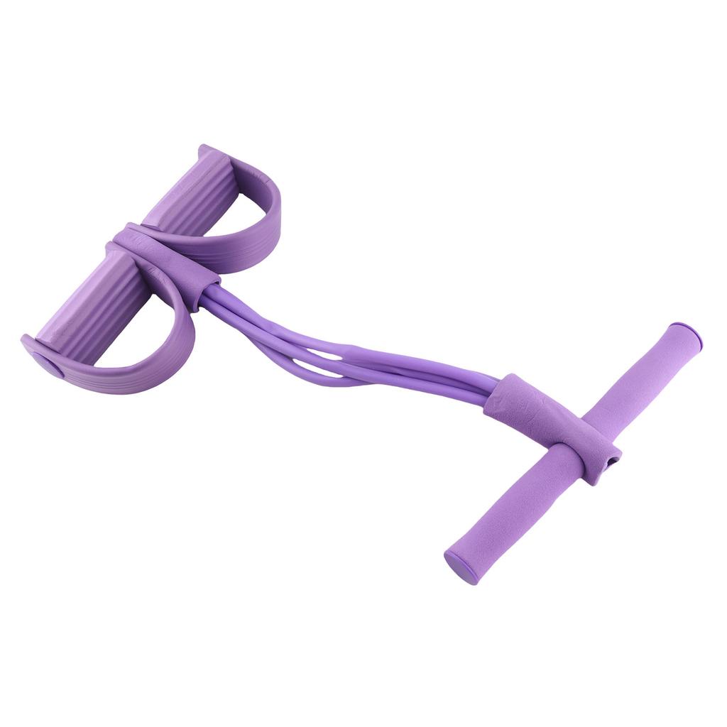 4 Tube Elastic Pull Rope Sit Up Training Pedal Resistance Band   Stretching Fitness Equipment