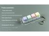 Multi-Color Macaron Keychain: Four-Button Decompression Toy & One-Time Switch Tester