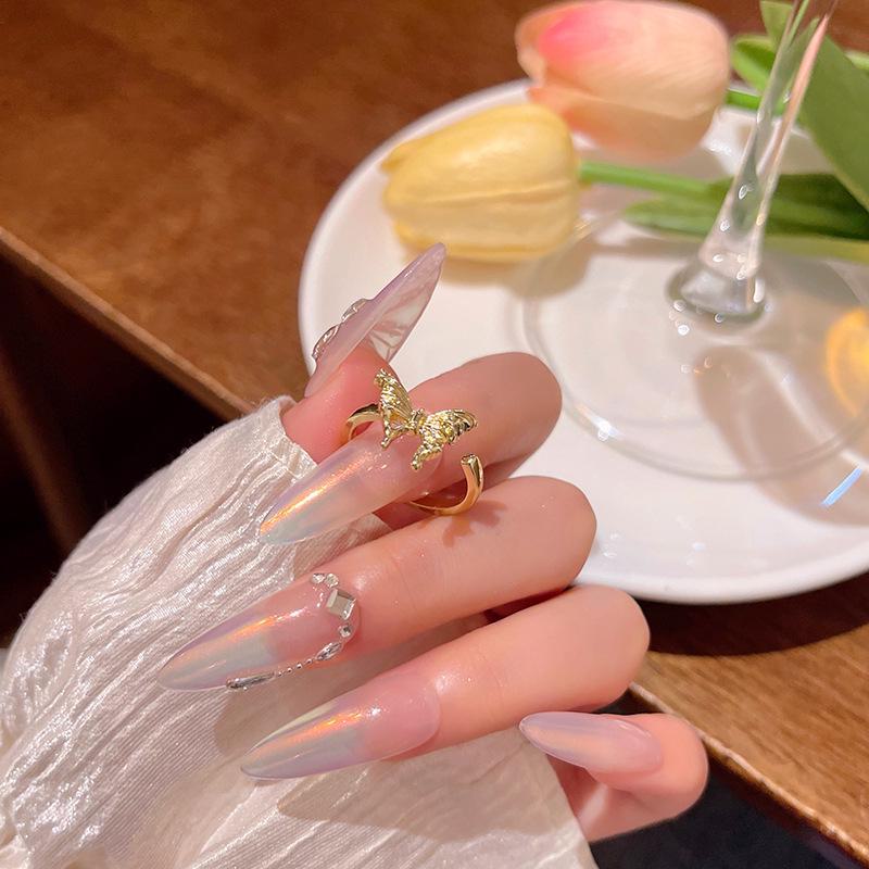 Elegant Irregular Butterfly Ring - High-End Simple Design for Women